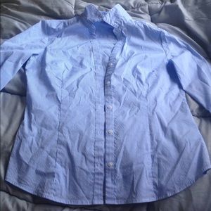 H&M Blue and White Striped Button Up